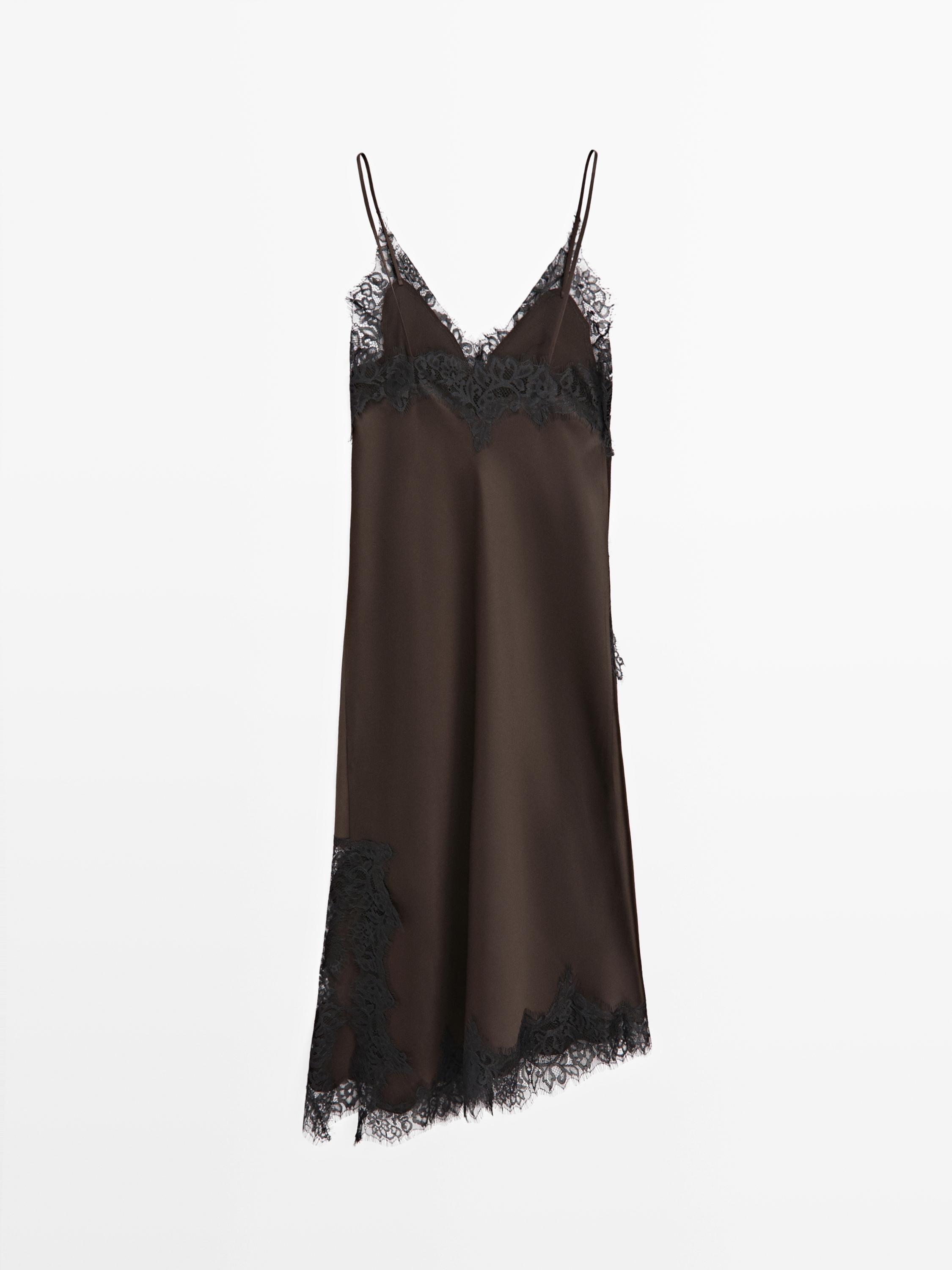 Camisole dress with lace detail